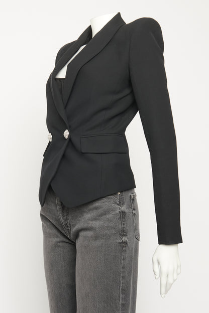 Black Cropped Preowned Blazer