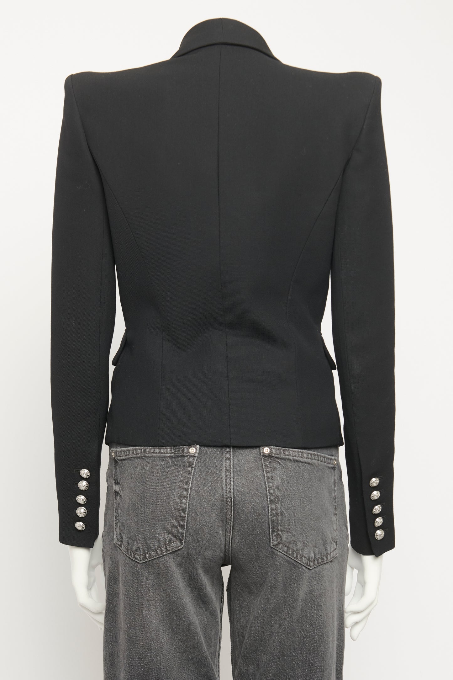 Black Cropped Preowned Blazer