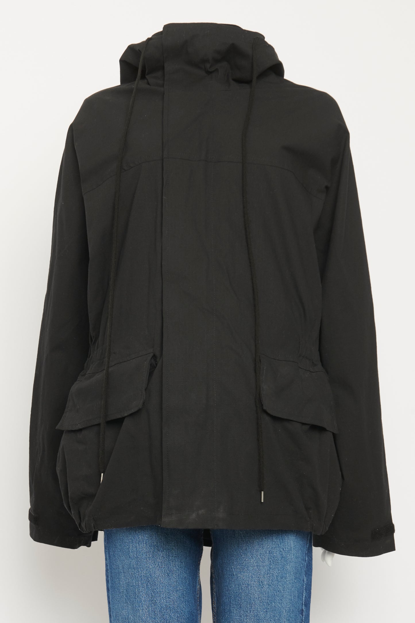 Black Cotton Preowned Parka