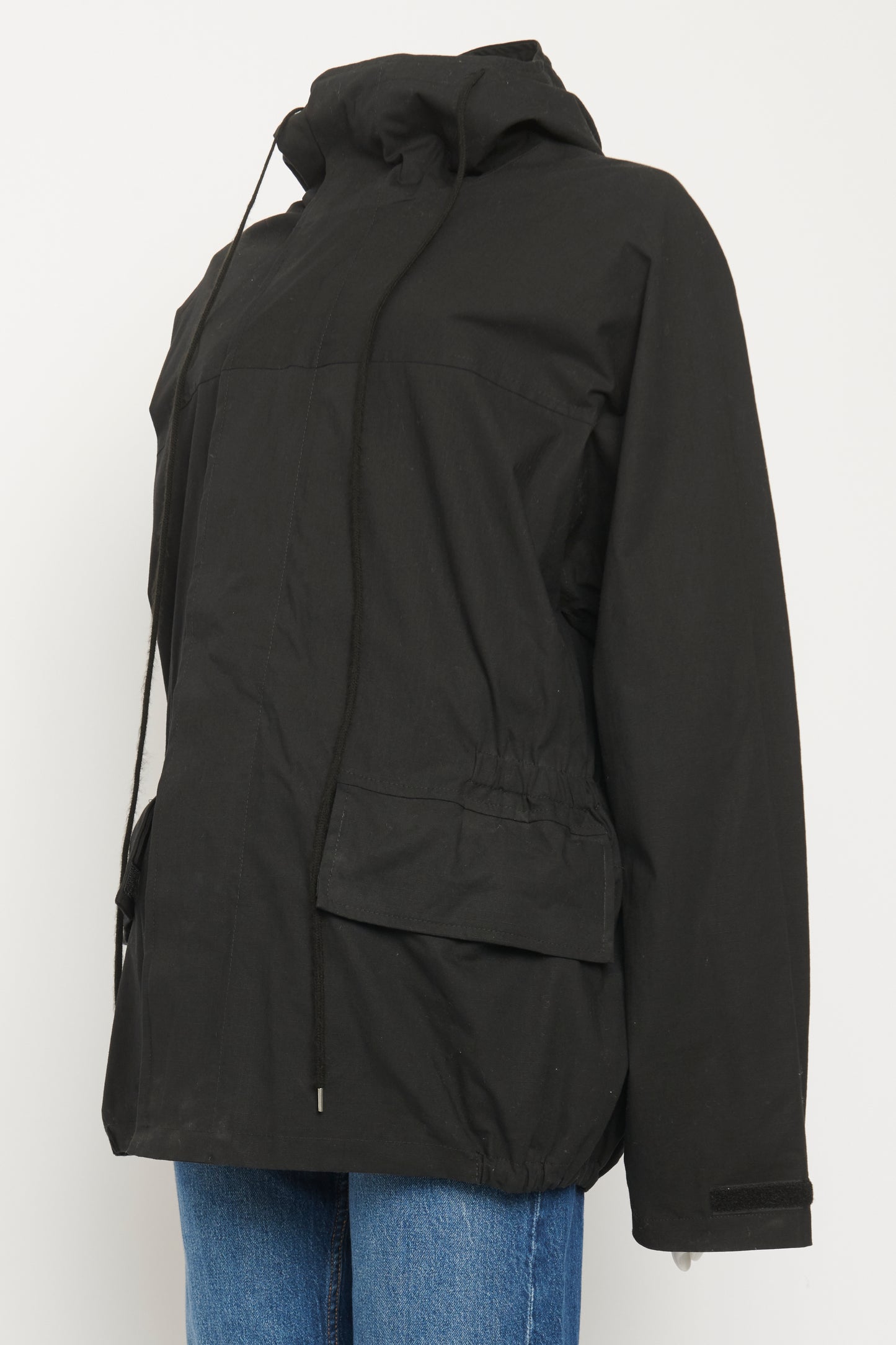 Black Cotton Preowned Parka