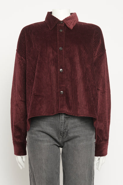 Plum Cotton Corduroy Preowned Shirt