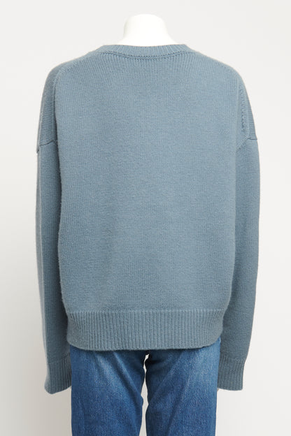 Blue Cashmere Blend Preowned Jumper