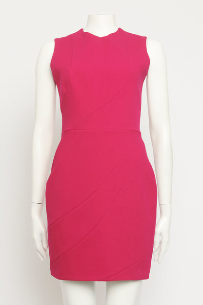 Fuchsia Wool Preowned Mini Dress