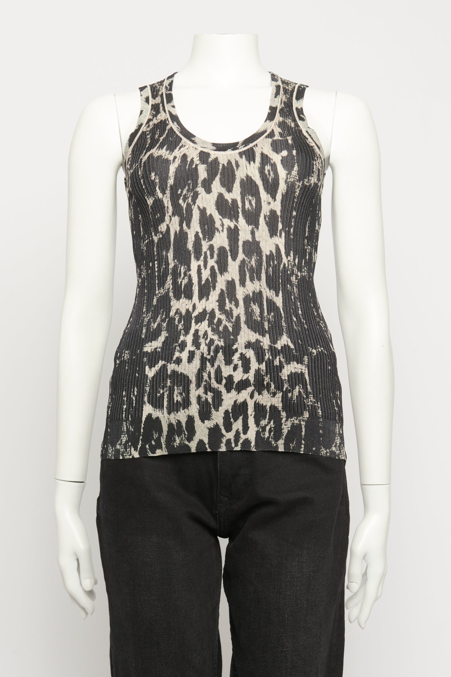 Animal Print Silk Preowned Top