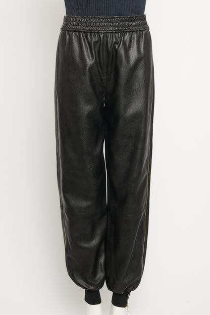 2018 Black Vegan Leather Preowned Trousers