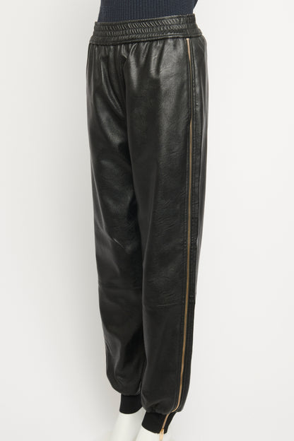 2018 Black Vegan Leather Preowned Trousers