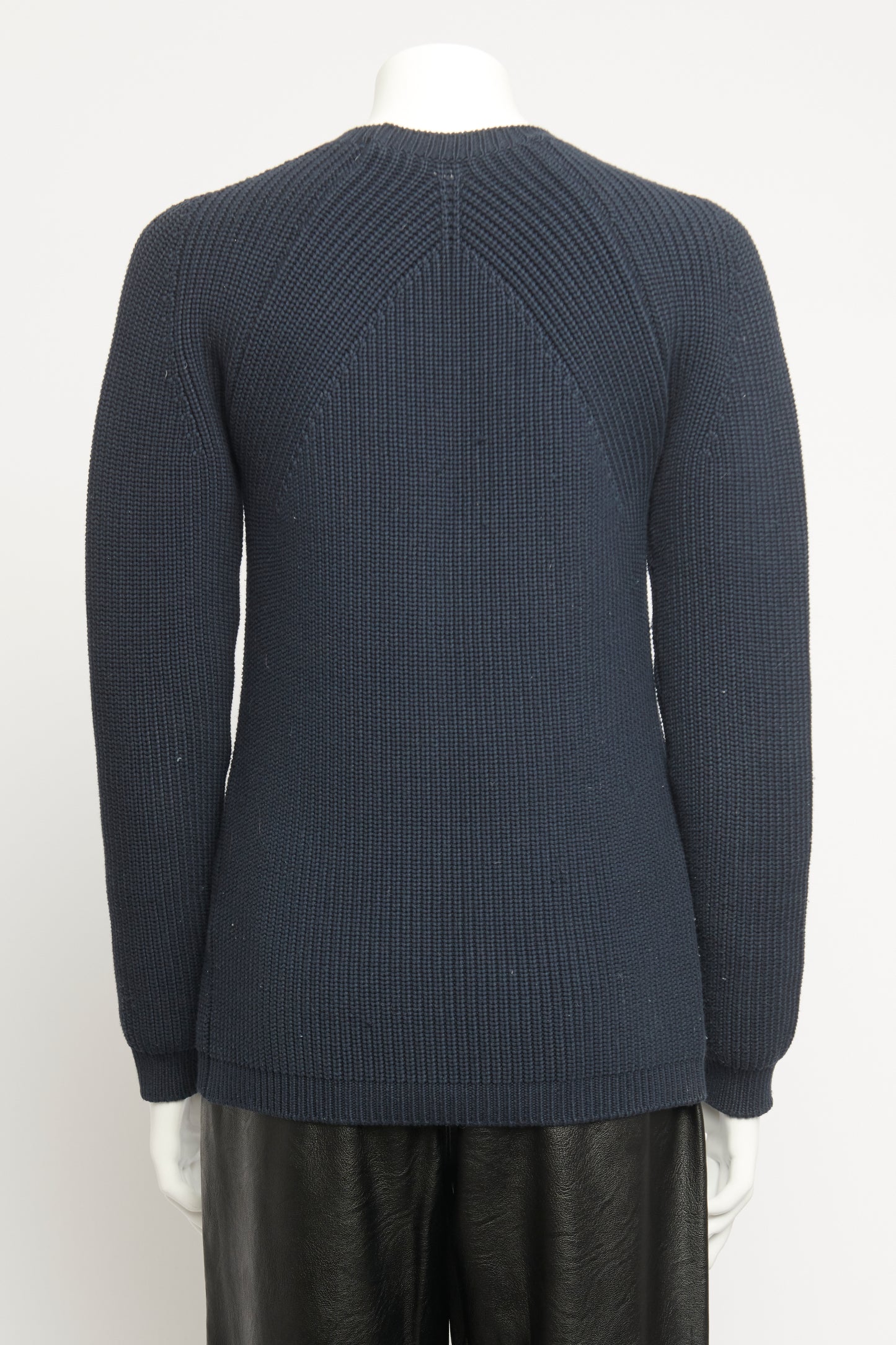 Navy Cotton Blend Crew Neck Preowned Jumper