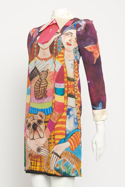 2015 Limited Collection Silk print Preowned Dress