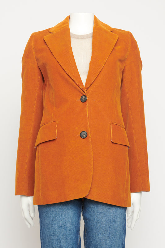 Burnt Orange Corduroy Preowned Blazer