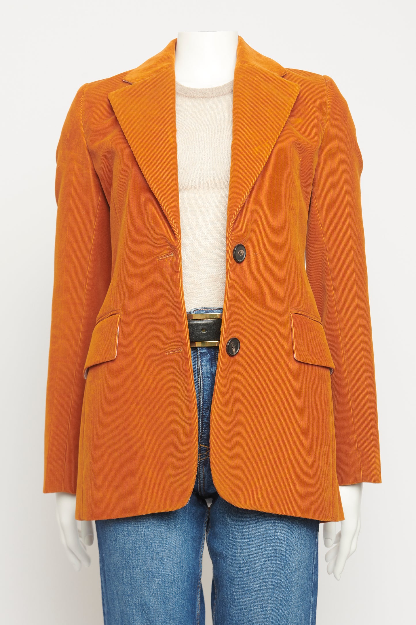 Burnt Orange Corduroy Preowned Blazer