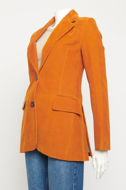 Burnt Orange Corduroy Preowned Blazer