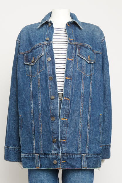 Indigo Denim Longline Ross Preowned Jacket