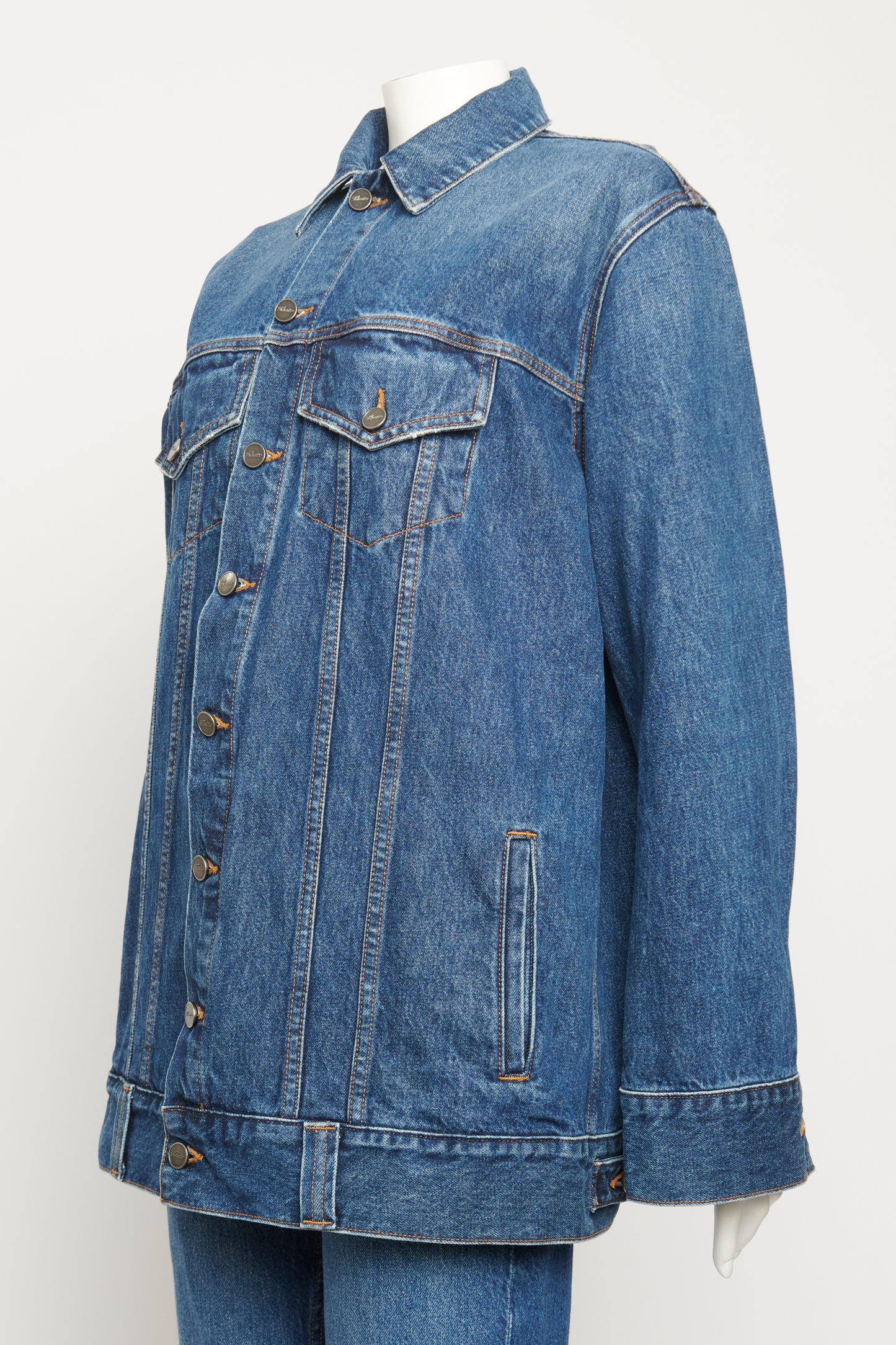 Indigo Denim Longline Ross Preowned Jacket