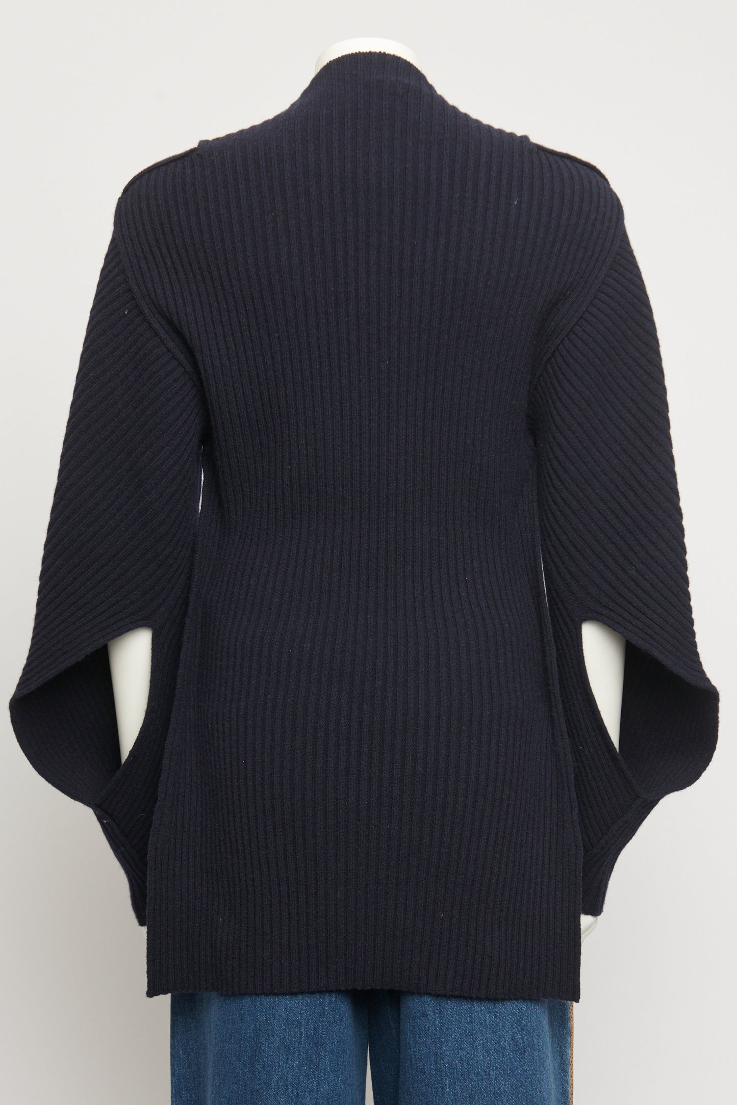 Navy Wool & Cashmere Blend Cut-Out Preowned Jumper