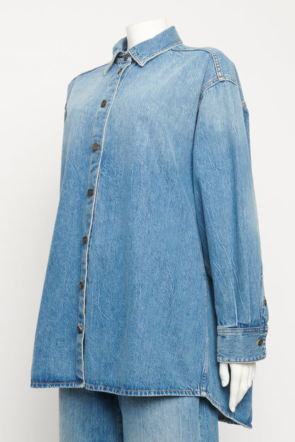 Blue Denim Preowned Frannie Preowned Oversized Denim Shirt