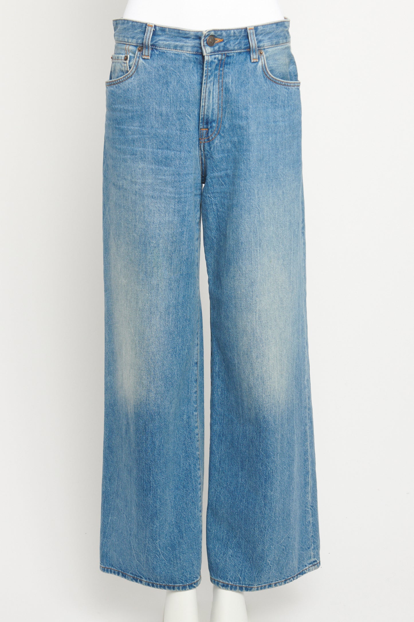 Blue Denim Egli High-Rise Wide Leg Preowned Jeans