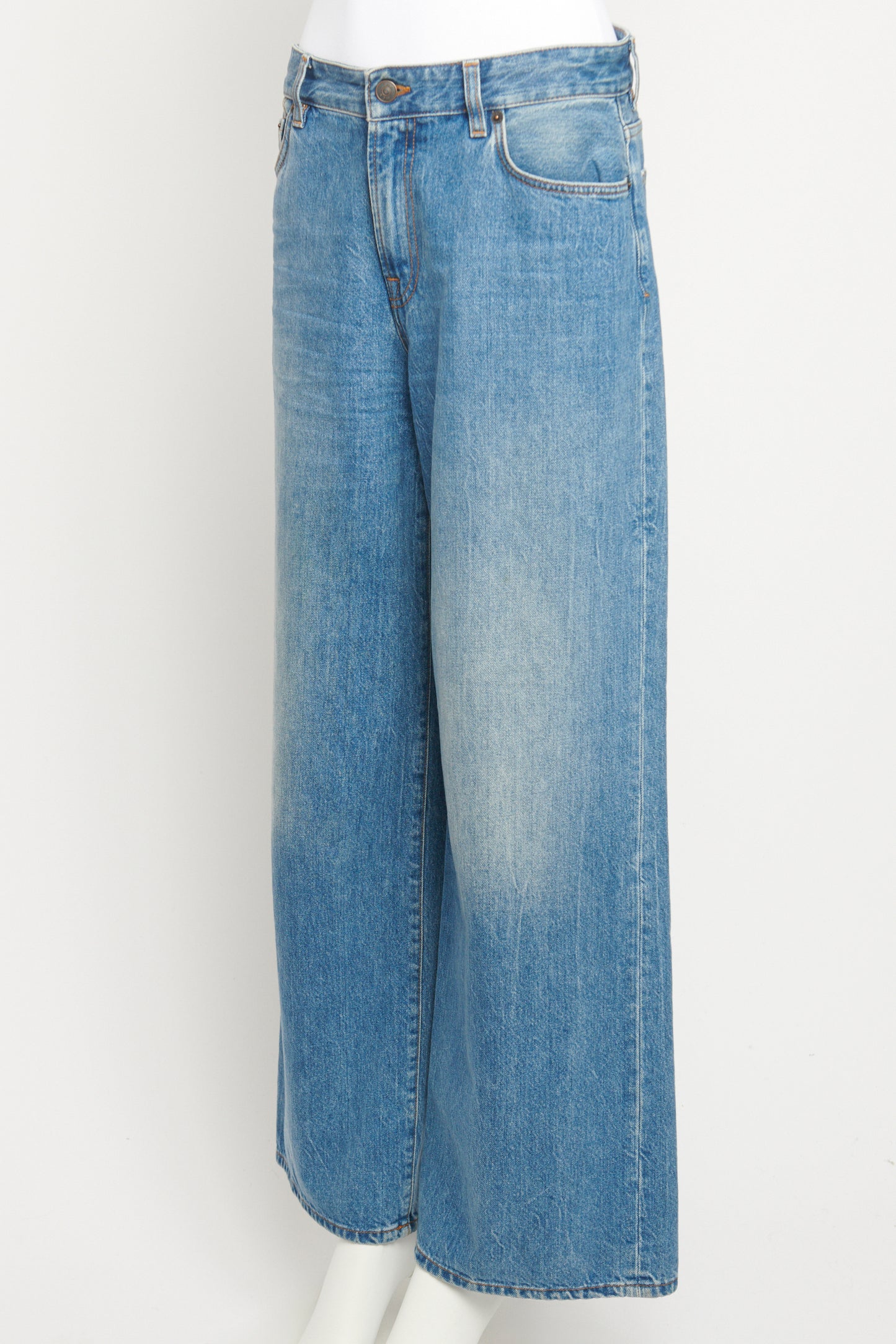 Blue Denim Egli High-Rise Wide Leg Preowned Jeans