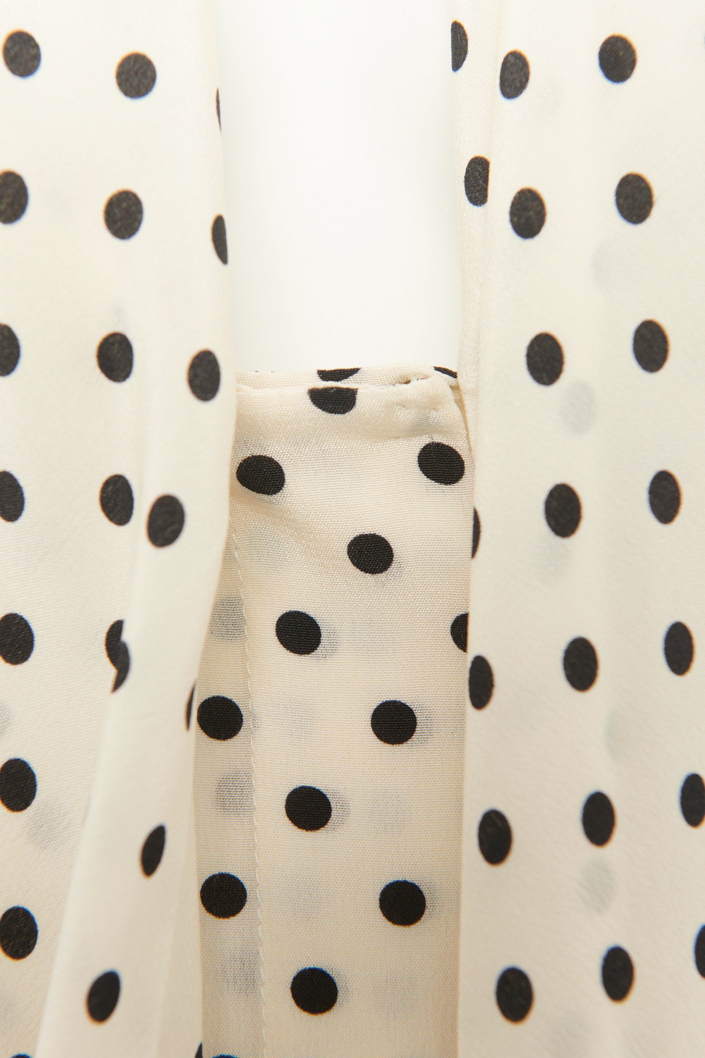 White Silk Preowned Polka Dot Blouse