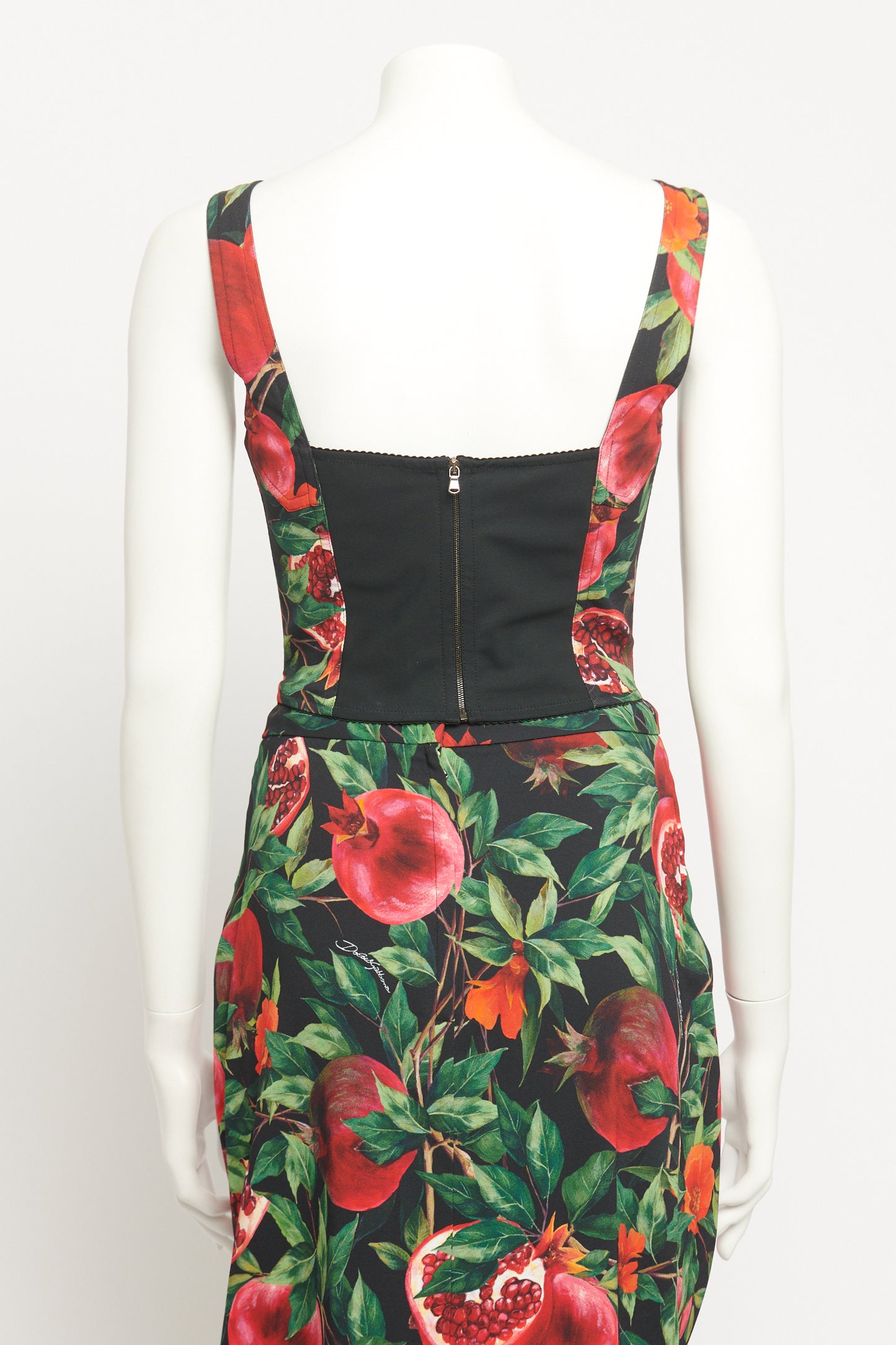 Black Viscose Blend Preowned Pomegranate Bustier Top