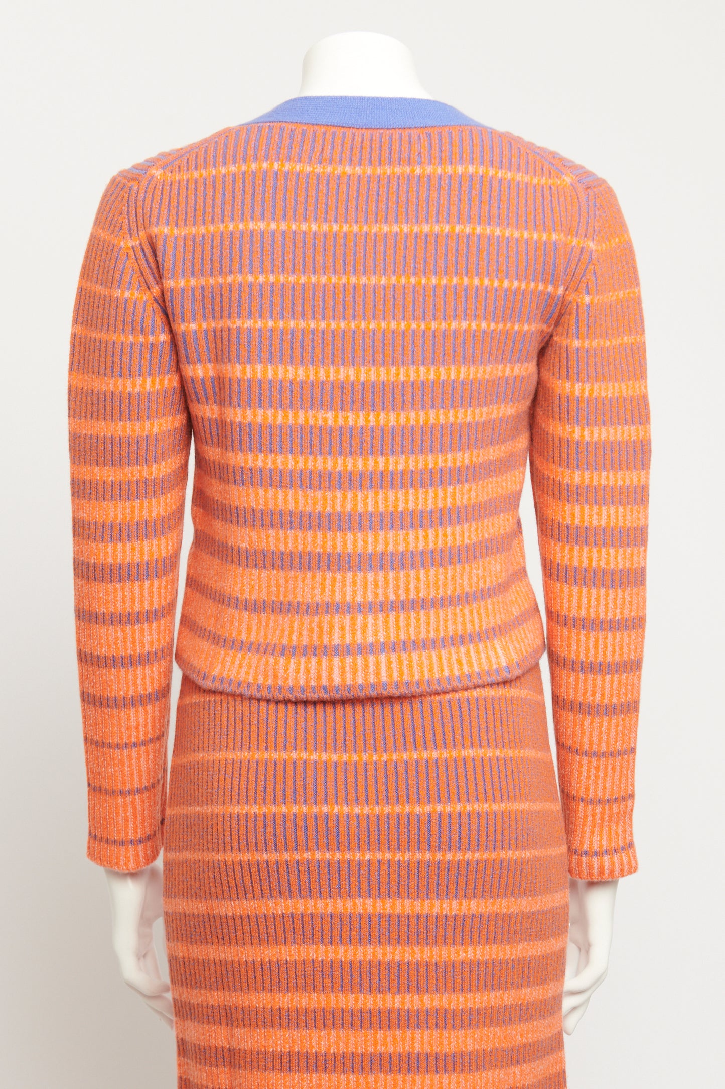 Orange Cashmere Blend Preowned Cropped Cardigan