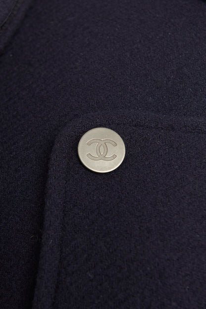 2011 Marine Navy Wool & Angora Blend Preowned Coat