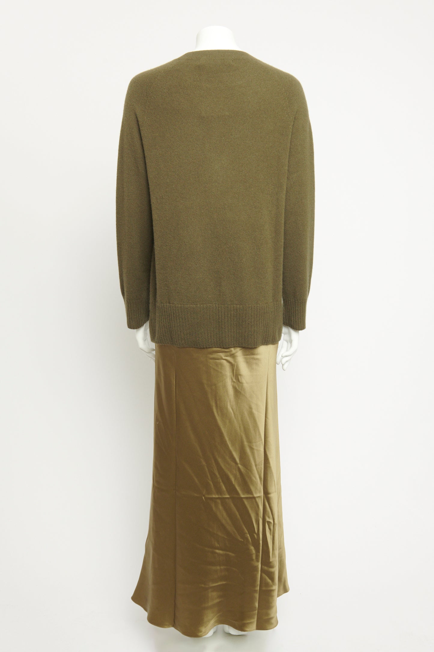 Green Silk & Cashmere Preowned Monument Long Dress