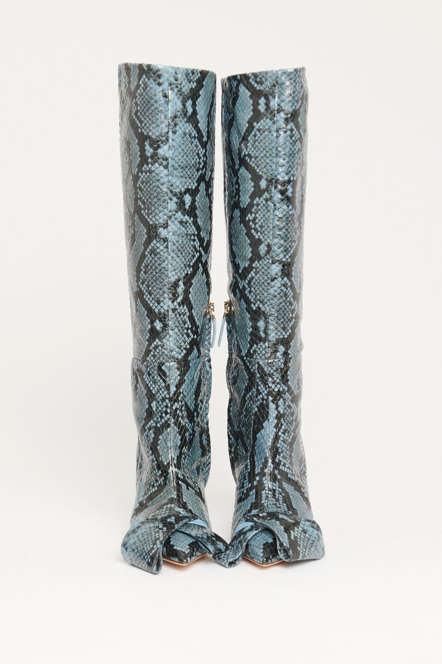 Blue Snakeskin Iva Preowned Boot