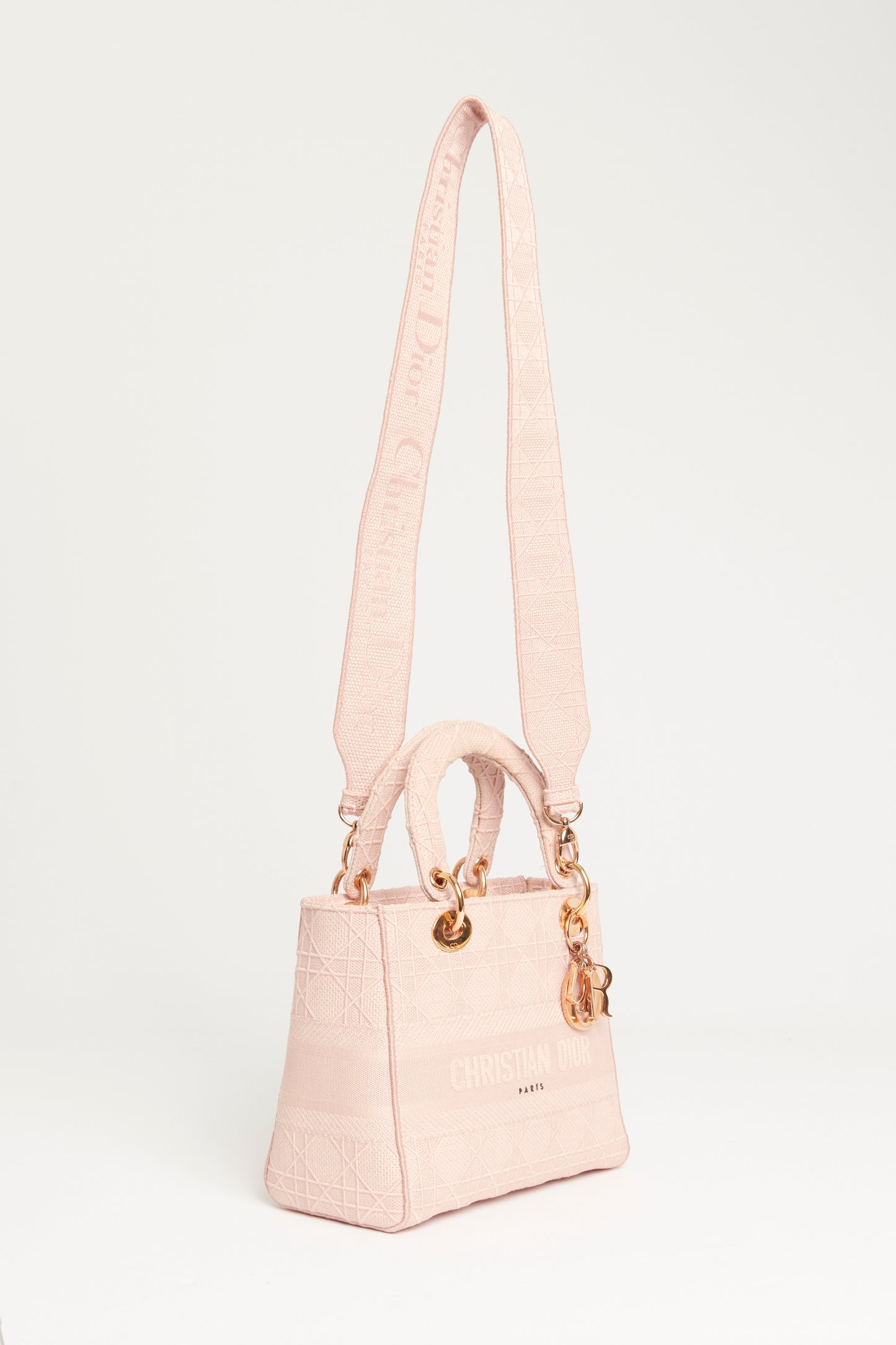 2020 Pink Canvas Preowned Miss Dior D'Lite Top Handle Bag