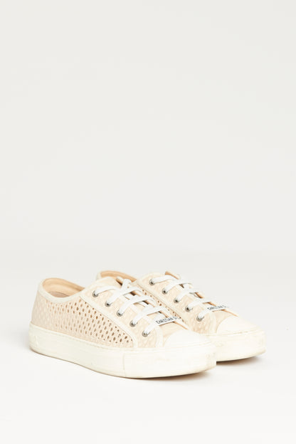 Nude Cotton Preowned Walk n Lace Low Trainers