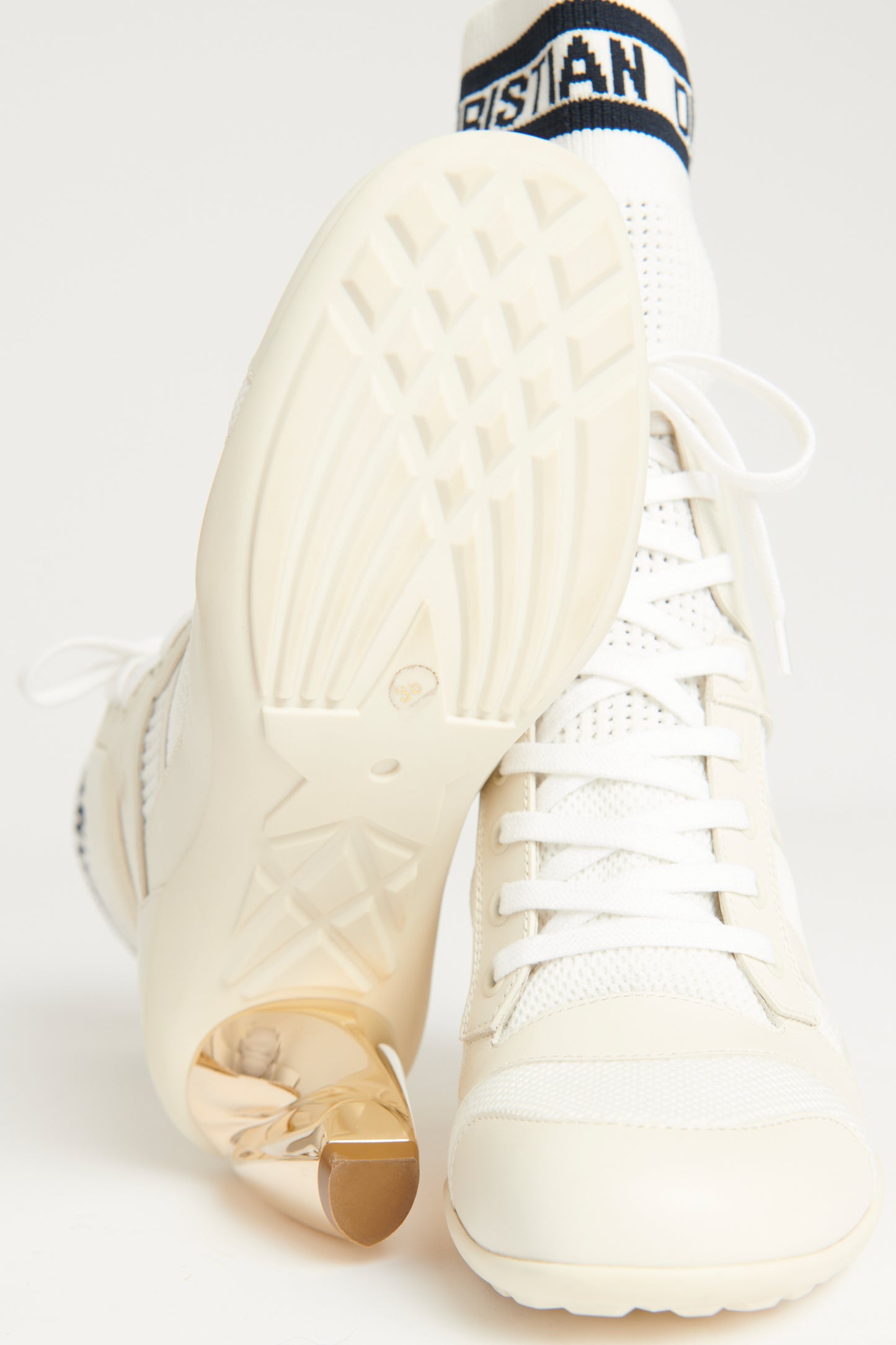 2022 Cream D-Zenith Preowned Ankle Boot