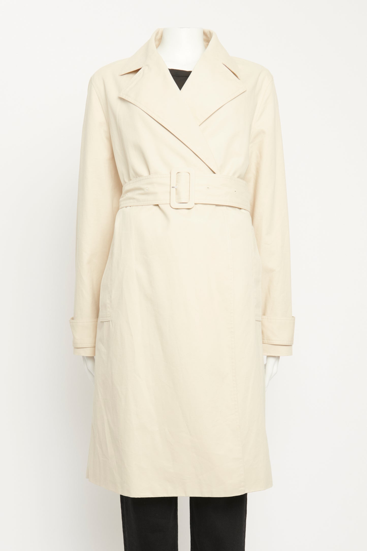 Cream Cotton Charah Preowned Trench Coat