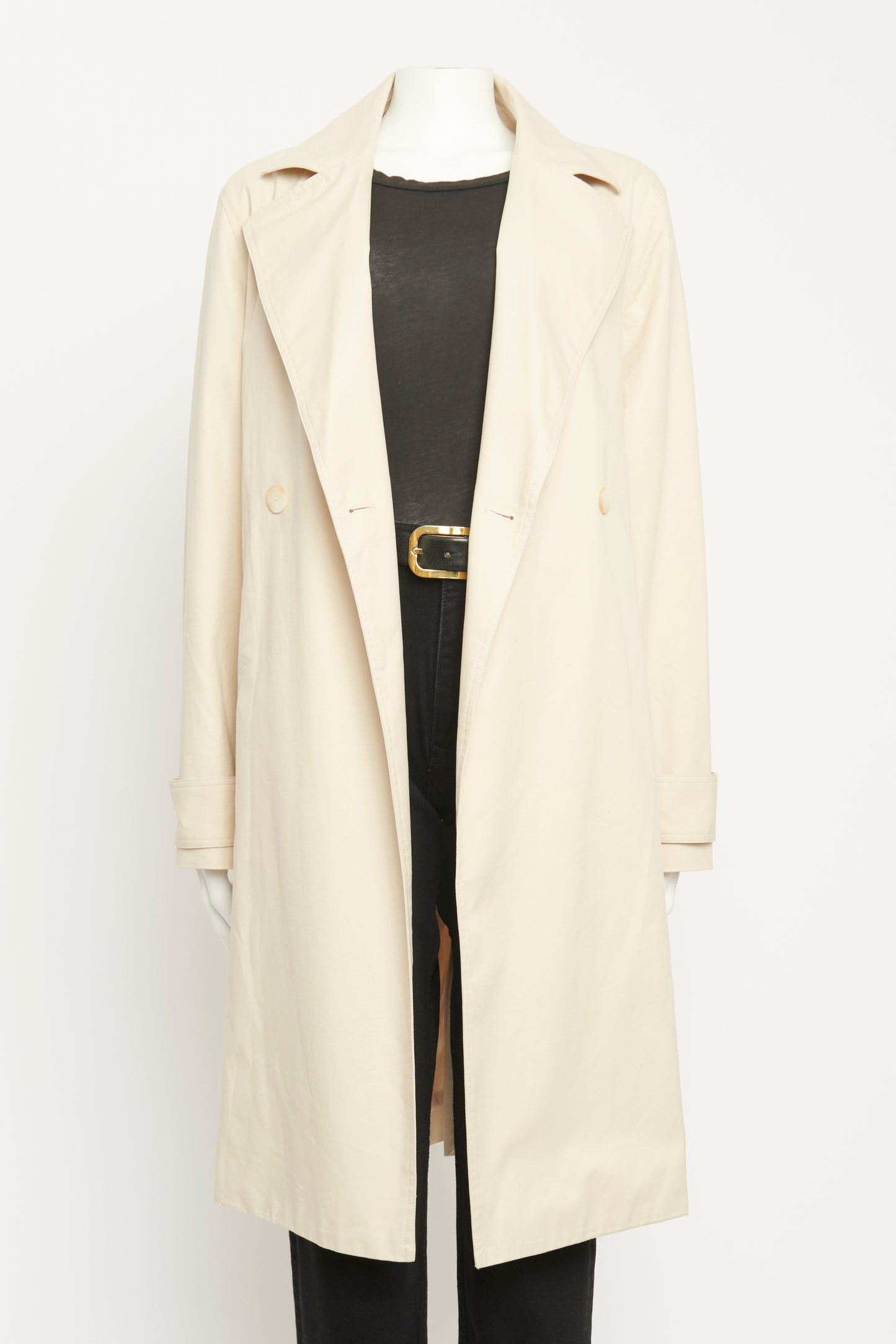 Cream Cotton Charah Preowned Trench Coat