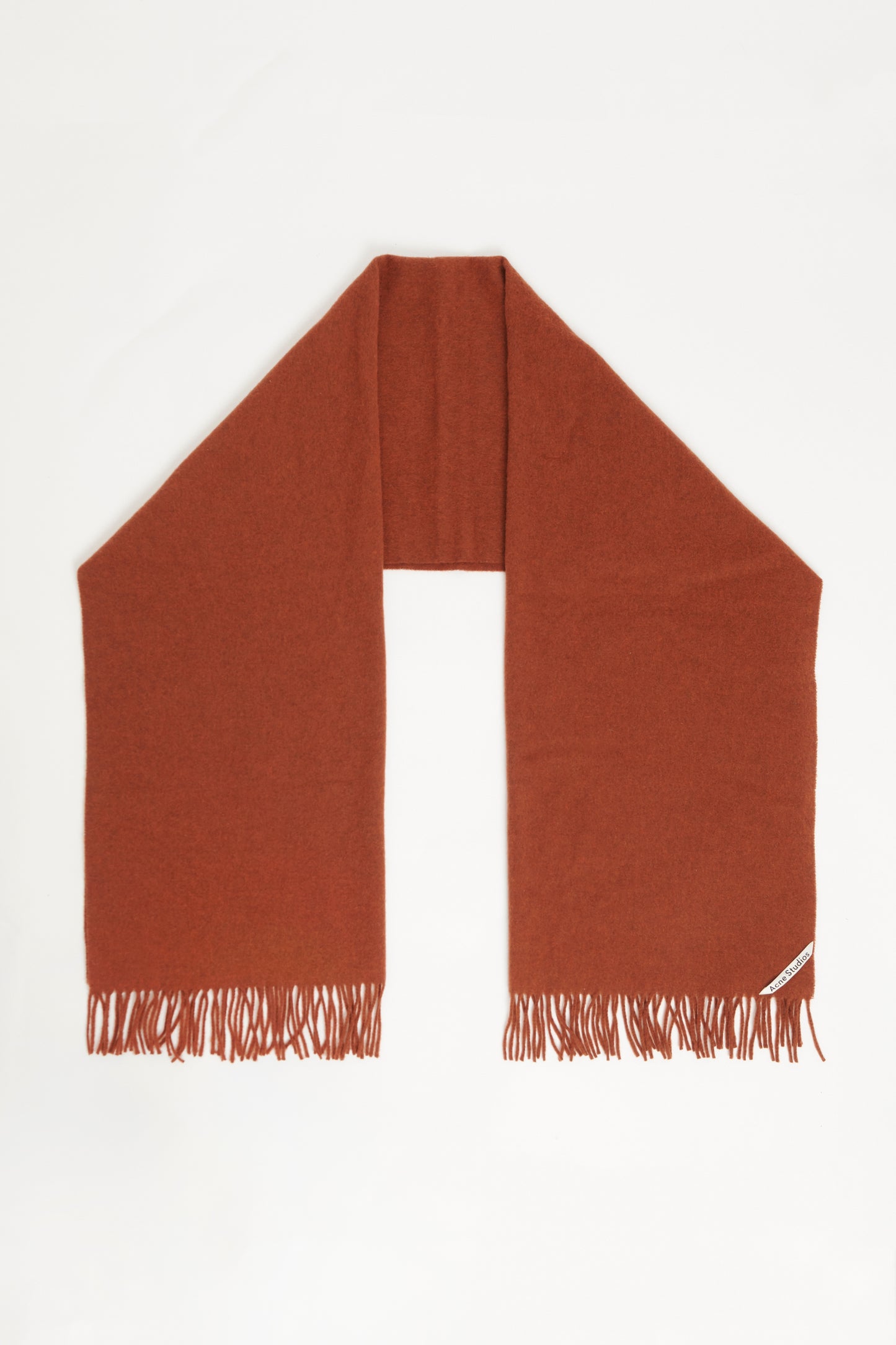 Brown Wool Oversized Preowned Scarf