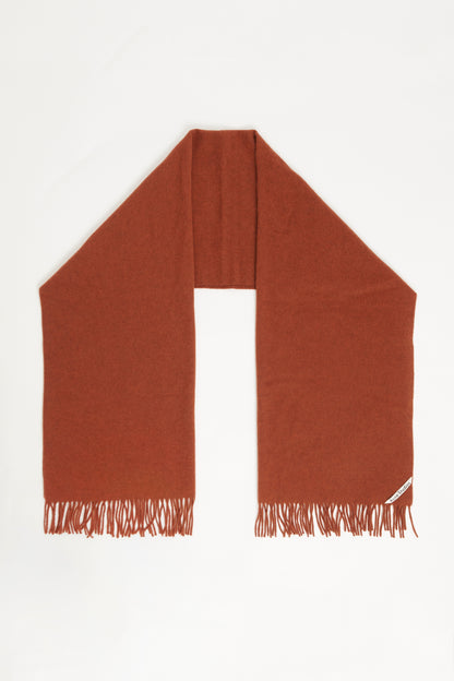 Brown Wool Oversized Preowned Scarf