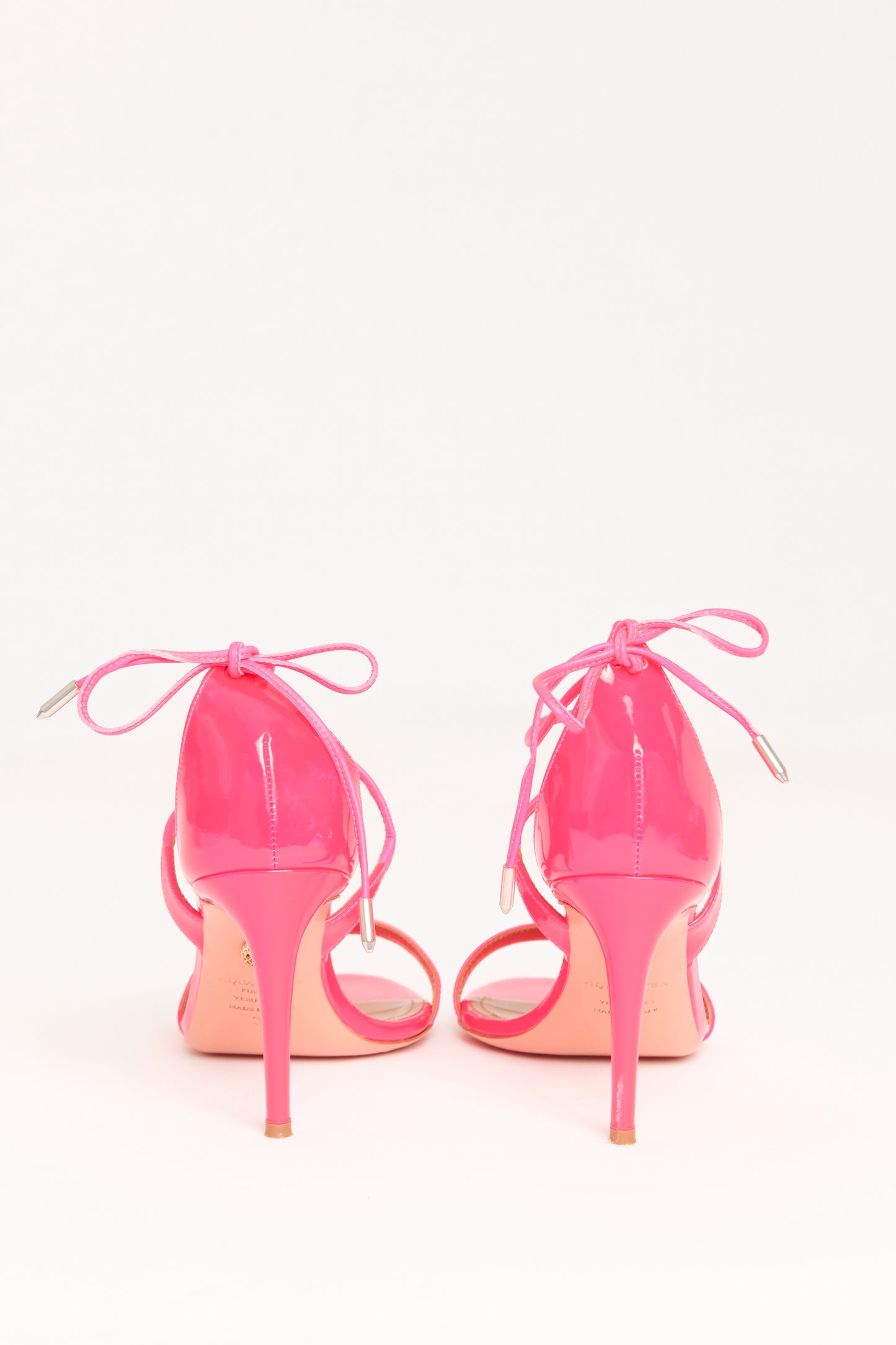 Flouro Pink Patent Linda 85 Preowned Heels