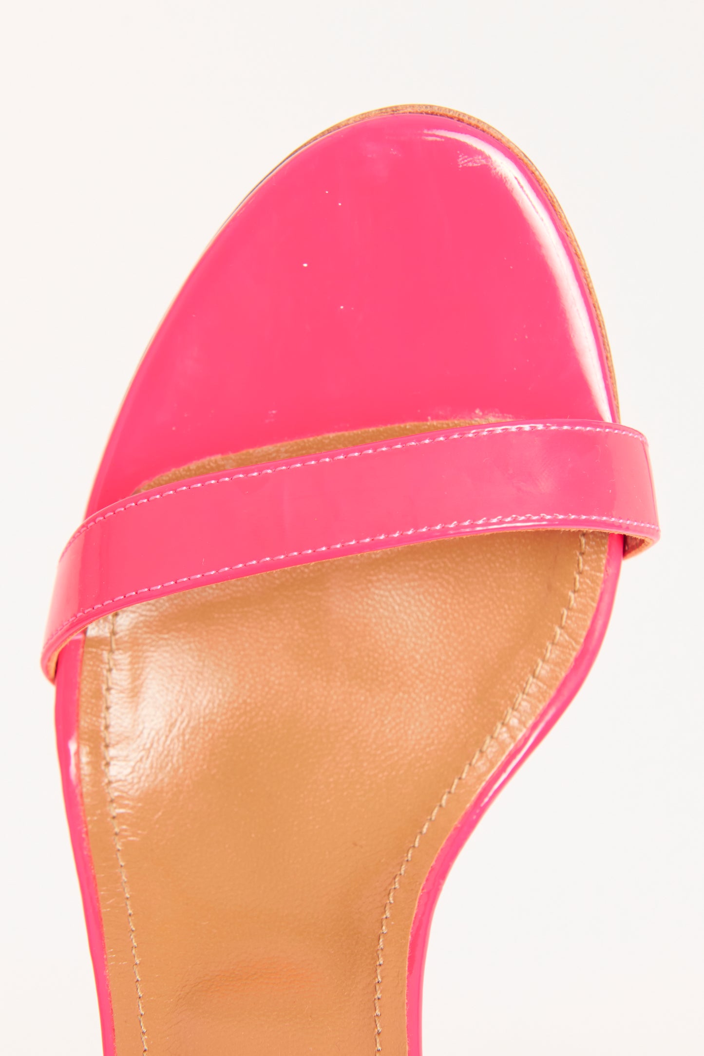 Flouro Pink Patent Linda 85 Preowned Heels