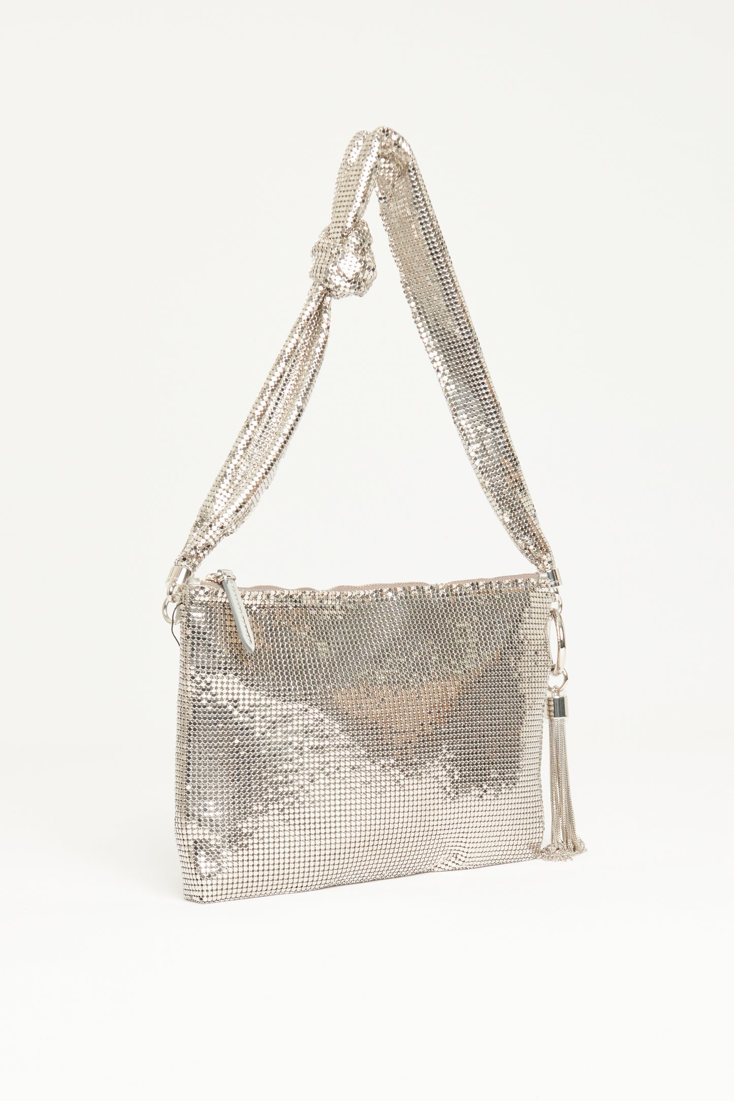 Silver Mesh Chainmail Preowned Callie Shoulder Bag