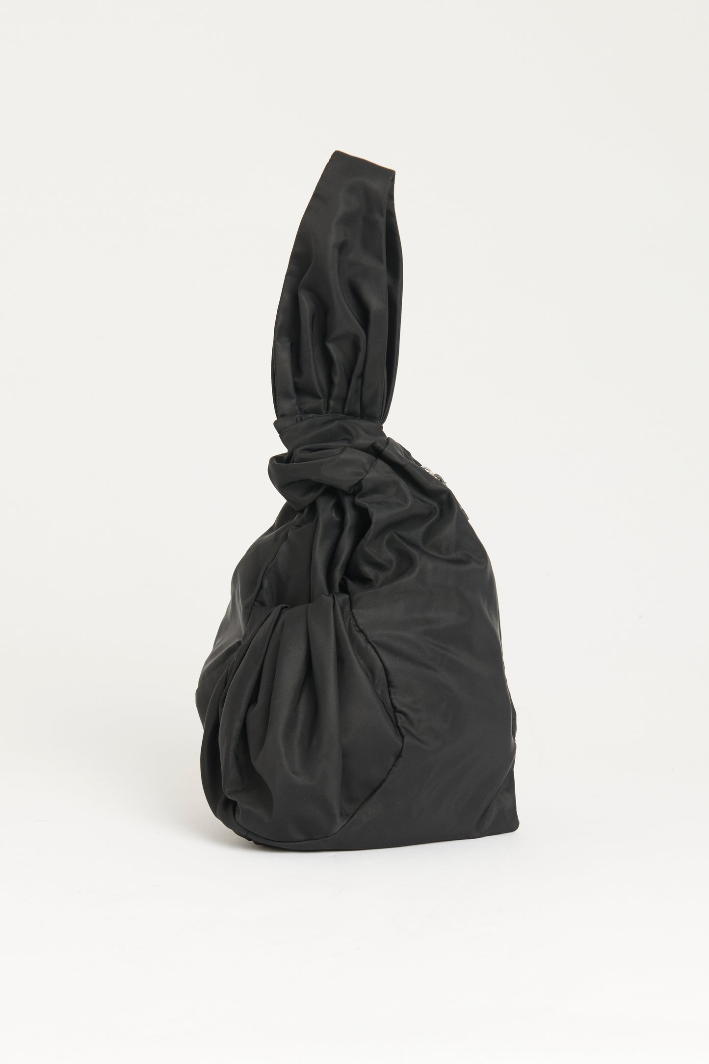 Black Nylon Preowned Zip-up Clutch Bag