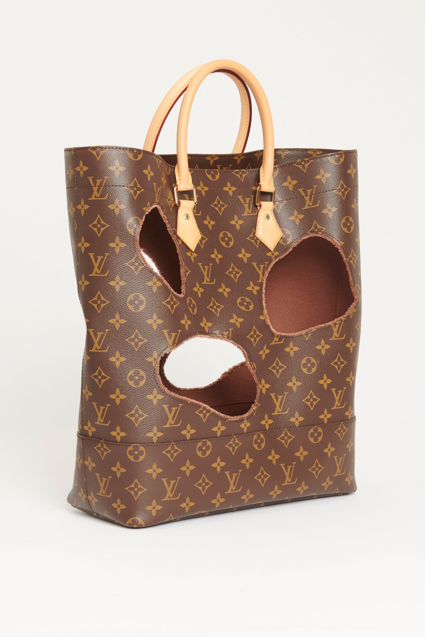 2014 Brown Monogram Canvas "Bag With Holes" Iconoclasts Preowned Tote Bag