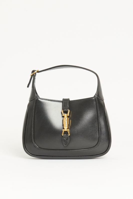 2020 Black Calf Leather Preowned 1961 Mini Jackie Hobo Bag
