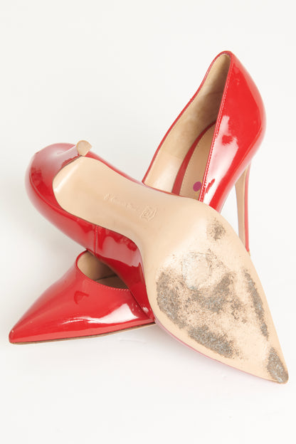 Red Patent Leather Preowned Gianvito Pumps