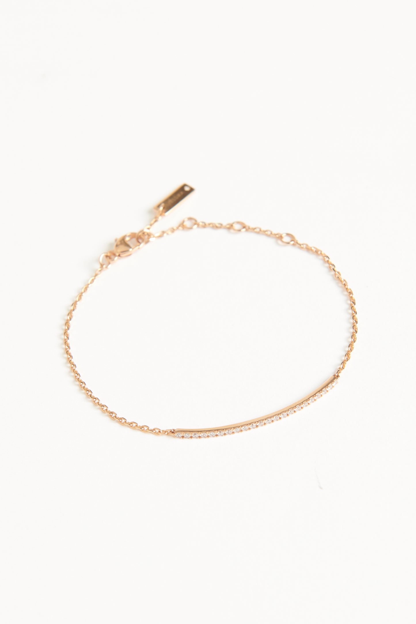 Rose Gold Preowned Gatsby Bar Diamond Bracelet