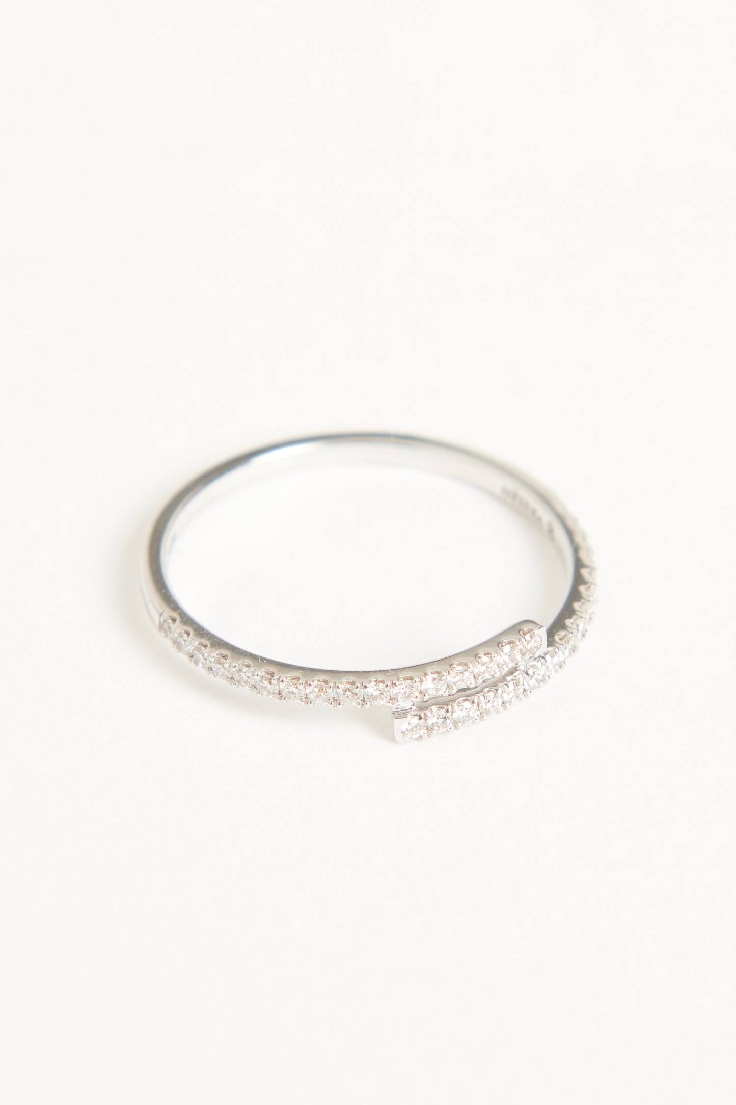 18K White Gold Preowned Gatsby Pave Ring