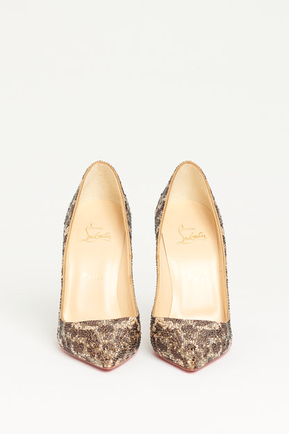 Brown Leather Preowned Leopard Strass So Kate 120 Pumps