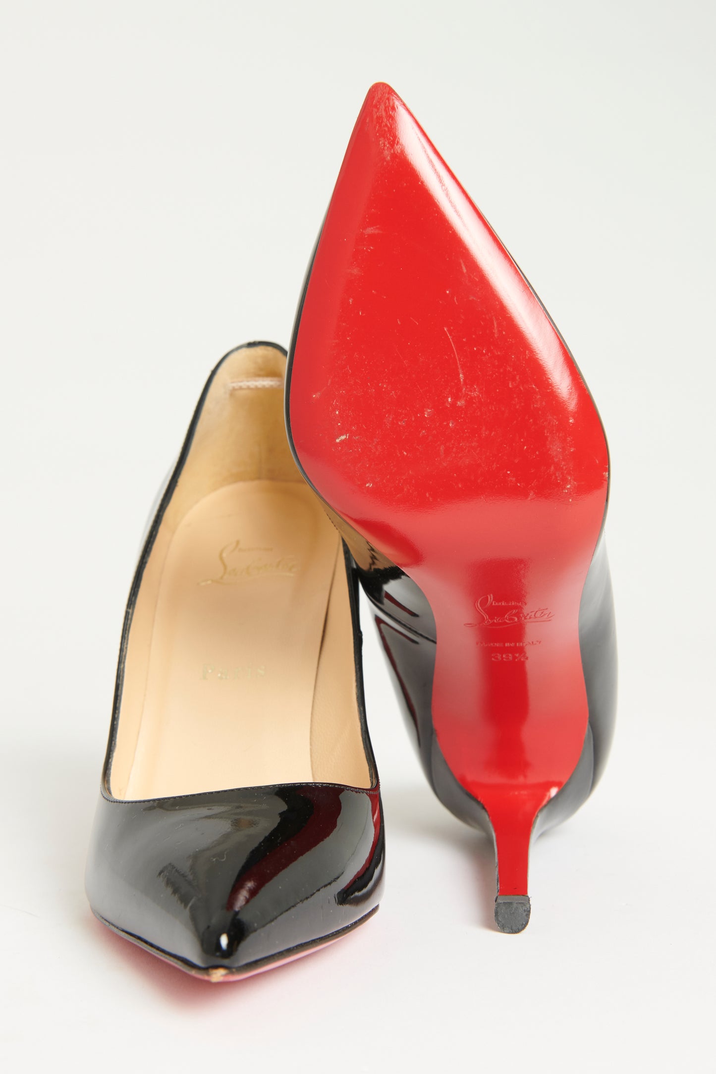 Black Patent Leather Preowned Pigalle 100 Pumps