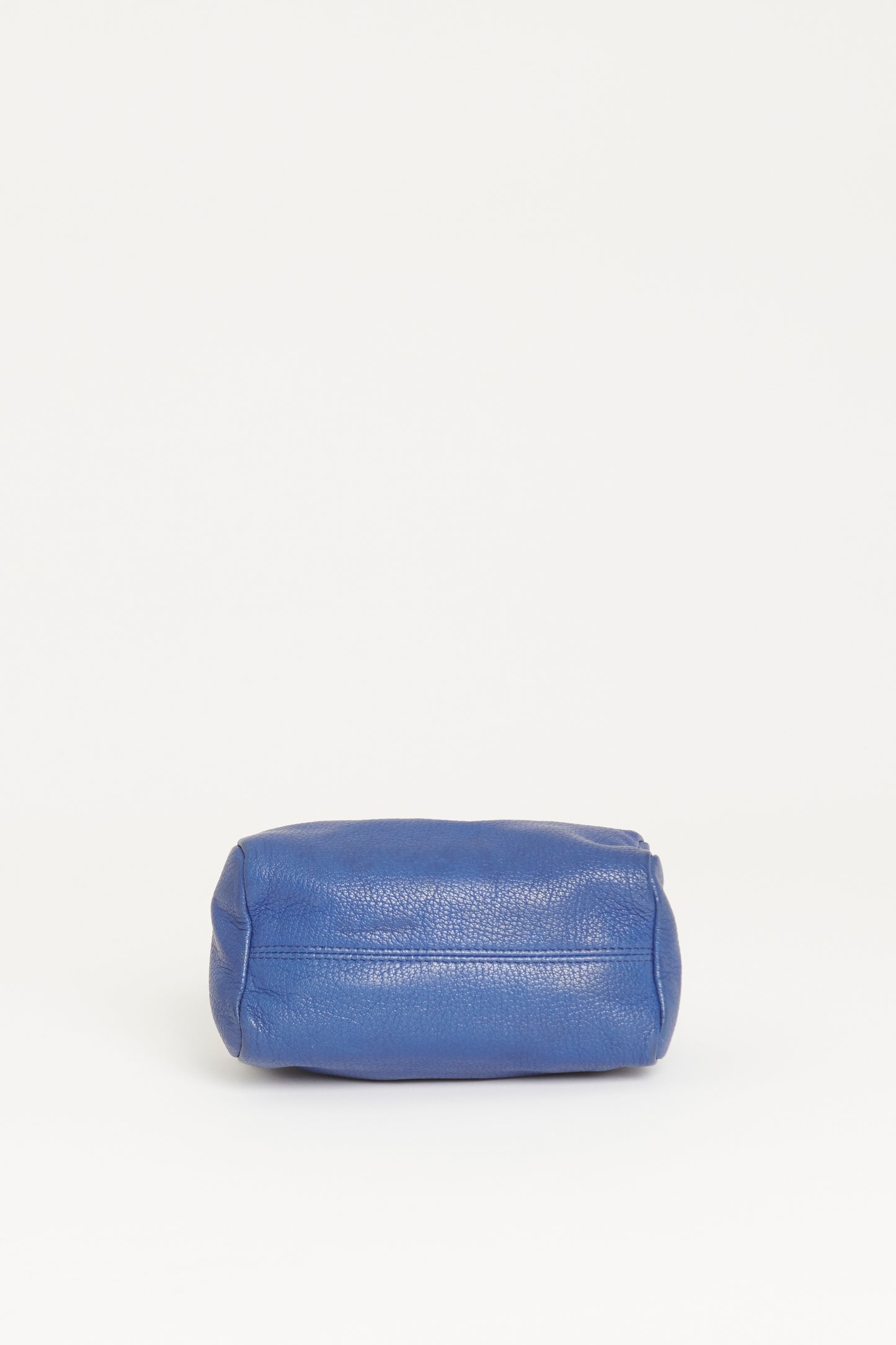 Blue Leather Preowned Mini Pandora Pouch Bag