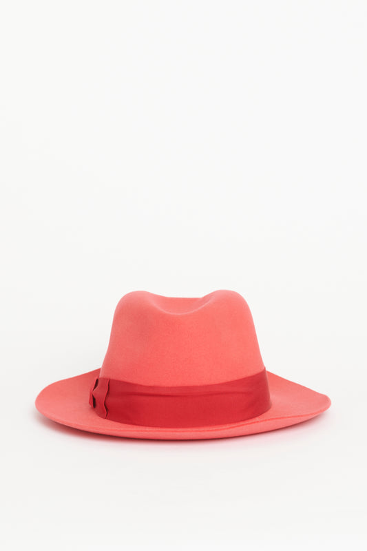 Rouge Red Rabbit Felt Preowned Fedora Hat