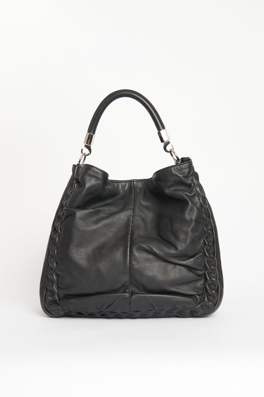 Black Leather Preowned Roady Hobo Bag