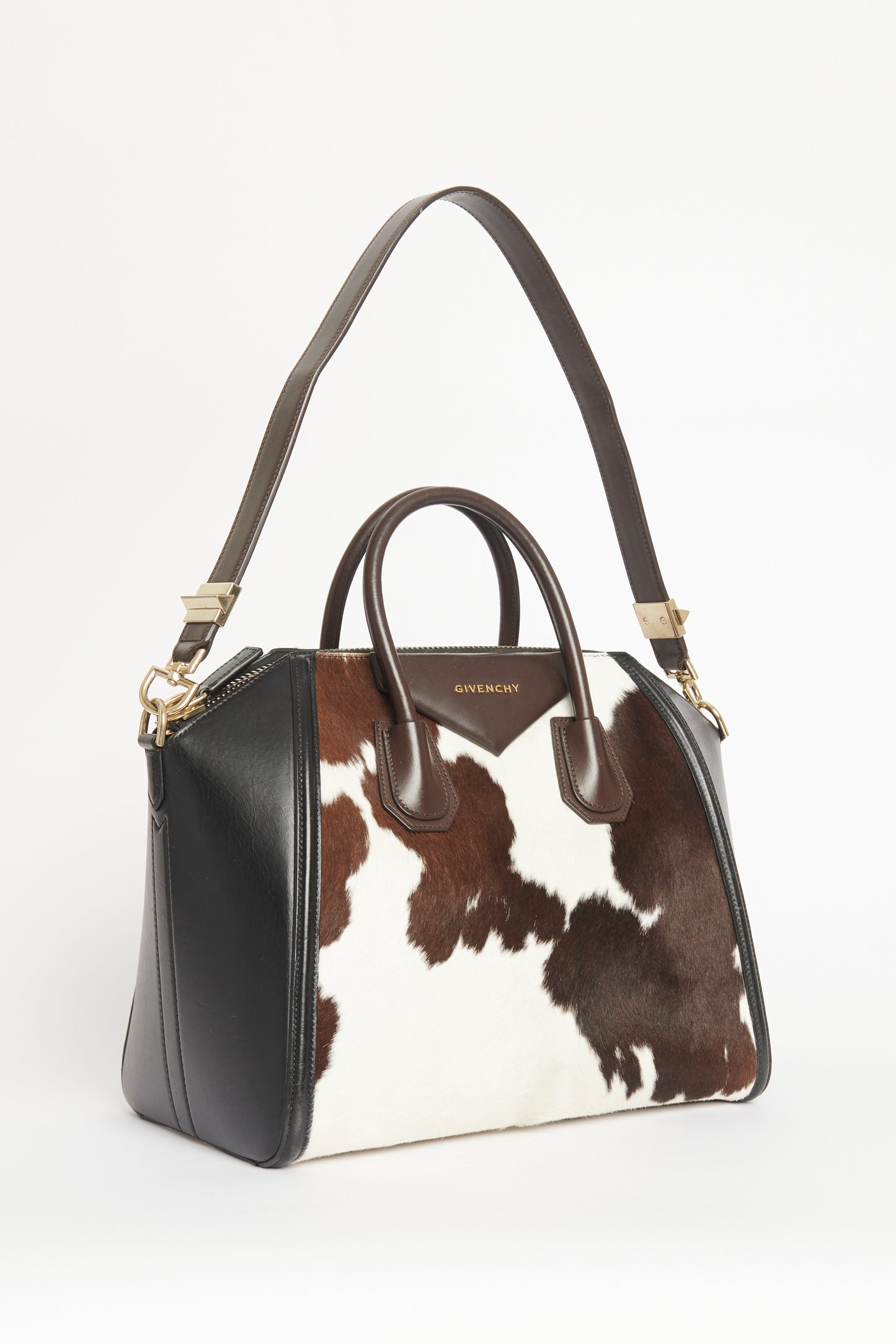 Brown Pony Hair Style Leather Preowned Medium Antigona Tote Bag