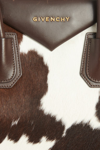 Brown Pony Hair Style Leather Preowned Medium Antigona Tote Bag